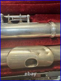 Yamaha YFL-481 Silver Open Hole Flute in original Storage case & Outer Bag